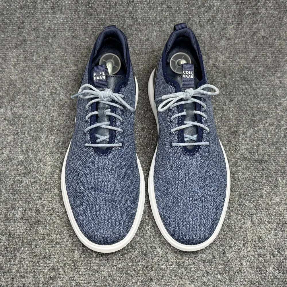 Cole Haan Grand Pluss Essex Distance Knit Oxford Men Size 10.5 Blue Shoe Sneaker